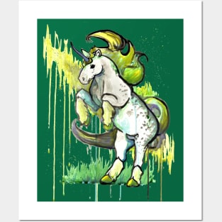 The Spattercorn - Paint Spatter Unicorn Art Posters and Art